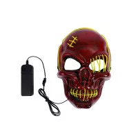 topeng purge LED skeleton tengkorak - topeng tengkorak LED - topeng ha