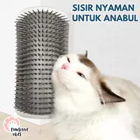 Sikat sisir garukan kucing tempel free catnip - self grooming brush