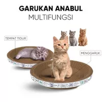 badgeCat Scratcher Box Cakar Model Bulat Untuk Kucing - Garukan Kucing Cat Scratcher | Cakaran Kucing | Papan Garuk Kucing | Mainan Cakar Kucing