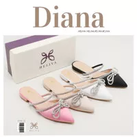 DIANA Low Heels 2cm Mules Bahan Satin 1788-7 Original Brand Wedding