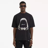 REPRESENT Oversize T-shirt Print Tex Logo Shark Bite Vintage Black