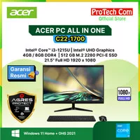 ACER PC ALL IN ONE C22-1700 i3-1215U 8GB 512GB SSD 21,5" FHD OHS W11