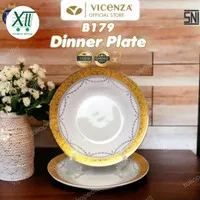 VICENZA B~179 GT GOLDEN TOUCH PLATES SET 6Pcs ~ Piring Gold 9 iNCH