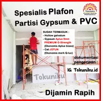 Pasang Partisi Gypsum + Material Jasa Tukang Pemasangan Dinding Gipsum