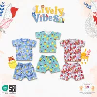 NEW!!! Libby Setelan Oblong Pendek Celana Pendek 3 STEL Motif Tebaru