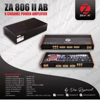 Power Amplifier ZEVOX ZA 806 AB 6 Channel Class AB Best Price PM