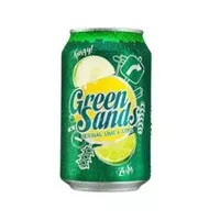 GREENSANDS BIG CAN LIME APPLE 330 ml GREEN SAND SODA APEL JERUK NIPIS KALENG BESAR SANDS GREENSAND