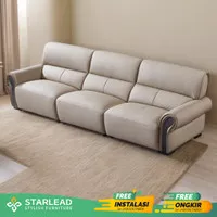 STARLEAD Modalux Leather Sofa | Sofa Kulit Asli | Genuine Leather | 3 Seater Sofa