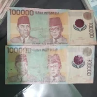 uang kuno 100000 polymer 100rb polimer soekarno hatta uang kertas kuno