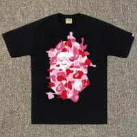 Bape ABC Pink Camo Rebuild Big Ape Head Tee Black Original