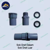 Sambungan Sok Drat Dalam dan Luar Rucika SDD SDL Pipa PVC 3/4 inch