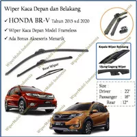 Wiper Frameless Depan Belakang Honda BR-V BRV 2015 2016 2017 2018 2019