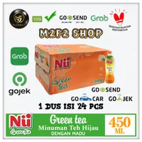 NU Green Tea Honey | Teh Madu Botol Pet - 450 ml Karton (Gosend/Grab)