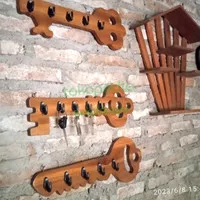 tempat gantungan kunci dinding gantungan baju kayu jati