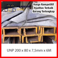 UNP 200 - Besi Kanal U / UNP channel / 200 x 80 x 7,5mm - 6meter