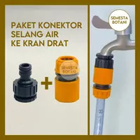 Konektor Kran Drat Selang Air 1/2 5/8 3/4 1 inch Quick Release Paket