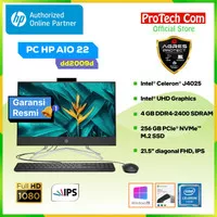 PC ALL IN ONE HP 22-DD2009D J4025 4GB 256GB SSD 21.5" FHD OHS W11