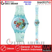 SWATCH GL121 - Jam Tangan Wanita - Biru Transparan