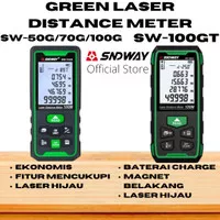 SNDWAY Meteran Digital Green Laser 50 Meter SW-50G Laser Hijau Outdoor