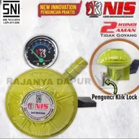 NIS Regulator Gas Klik Lock (N2 11 BB) - Tekanan Rendah - nis double lock generasi kedua - regulator kompor gas pengunci ganda - regulator kompor gas double lock