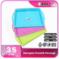 Koi Official - Nampan Plastik Persegi Elegant Serbaguna Baki Persegi