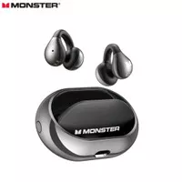 Headset Bluetooth 5.4 TWS MONSTER AC600 TERBARU EAR CLIP FLIP TERBAIK