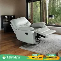 STARLEAD Aristocrat-Hide Leather Sofa | Sofa Kulit Asli | Genuine Leather | Single Seater Sofa