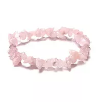 Gelang Wanita Batu Kristal Rose Quartz - Gelang Batu Pink Wanita - Gelang Kasih Sayang Wanita