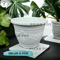 Pot bunga putih SHALLOM 25cm