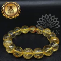 Gelang Batu Citrine Aaa 12mm Asli dan Natural