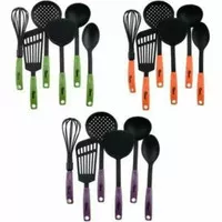 Peralatan Masak Oxone OX-953 OX953 Kitchen Tools Spatula & Sutil isi 6 pcs Warna Hijau Ungu Orange