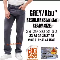 jeans pria regular standar abu / celana jeans pria abu 36/jeans pria