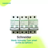 MCB Schneider smart 2a 3a 4a 10a 16a 25a 32a 40a 50a 63a 2p (2 phase)