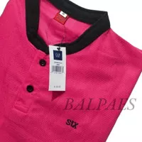 kaos polo shirt pria/kaos kerah sanghai/kaos six warna pink