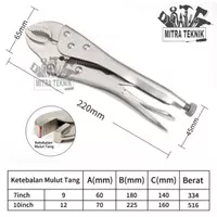 Tang Jepit Buaya bengkok Gagang Besi Locking plier curve - Vise Grip original Professional berkualitas