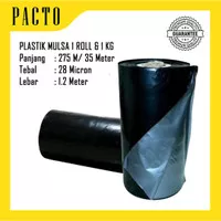 Plastik Mulsa Hitam Perak Full Roll Mulsa Perkebunan Mulsa 250 Meter