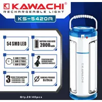 Lampu Emergency Kawachi 54SMD LED Menggunakan Baterai Lead ACID 2.000mAH ks-5420A