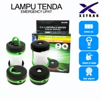 Lampu tenda lipat emergency lampu tarik jaring senter camping batrai A