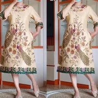 Dress Batik Premium Terbaru Tunik Atasan Wanita Kerja Simple Elegan