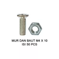 EELIC MUB-M4X10 Isi 50 Pcs Mur Baut Dengan Diameter 4MM Untuk Pengunci Mesin Dan Lain-Lain Berkualitas Tinggi Kokoh Dan Tahan Lama