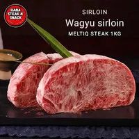 Daging sapi wagyu Sirloin Meltik Striploin Meltique Beef Steak 1kg