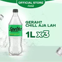 Sprite Zero Lemon Lime Minuman Soda - Botol 1L x 3pcs