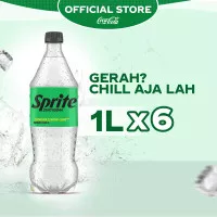 Sprite Zero Lemon Lime Minuman Soda - Botol 1L x 6pcs