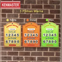 Papan Meter PLN/PAM / Kenmaster Papan Meter Pln Dan Pam