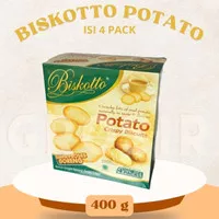 Biskuit Rasa Kentang - Biskotto Potato Crispy Biscuits Isi 4 Pack Hala