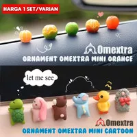 Pajangan dashboard mobil Omextra Ornamen mini lucu pajangan meja Pintu Mobil Car Dashboard Ornament Pajangan mini cartoon Pajangan buah 