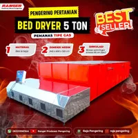 Pengering Jagung Padi Biji bijian Kapasitas 5 Ton Tipe Bed Dryer