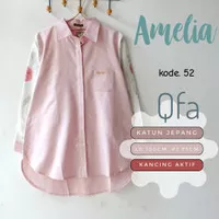 new amelia blouse kemeja katun jepang wanita adem motif lucu cantik