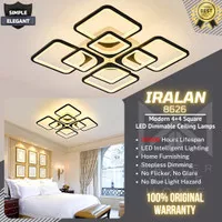 Lampu Hias Plafon Ruang Tamu LED Remote Ceiling Lights 80W - Kotak 4+4