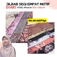 jilbab segi empat motif syari umama 130 x 130cm / Kerudung Motif Jumbo